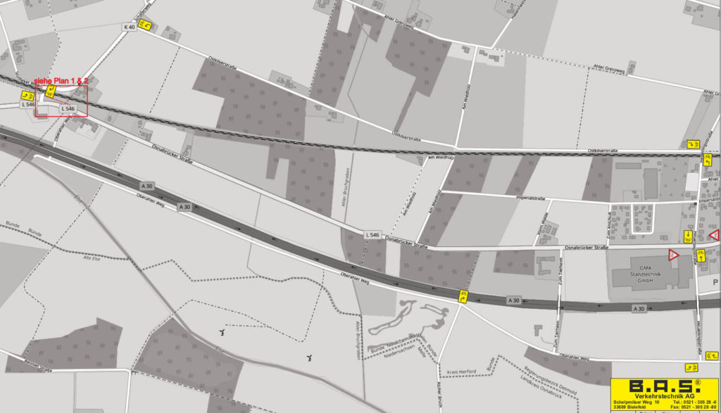 Radwegumleitung Rödinghausen