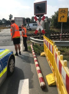 Unfall Bahnschranke Schäferweg