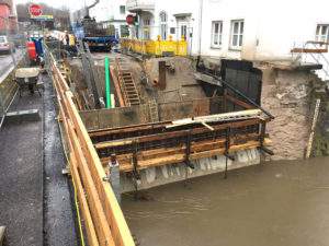 Hochwasser Widerlager Goebenstraße