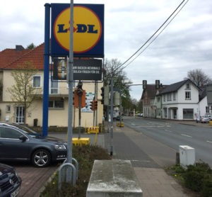 Fußgängerampel Lidl-Parkplatz Spenge
