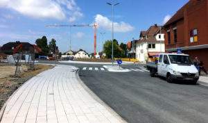 Zebrastreifen Kreisverkehr Spenge
