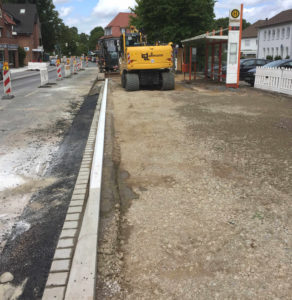 Gehwegbaustelle Rathaus Spenge